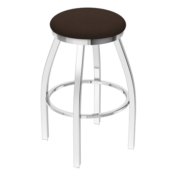 36" Swivel X-Tall Bar Stool, Chrome Finish, Rein Coffee Seat